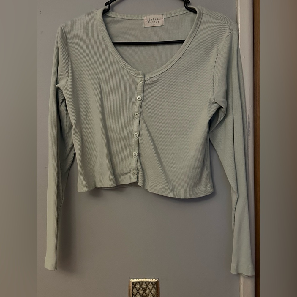 Light green crop top